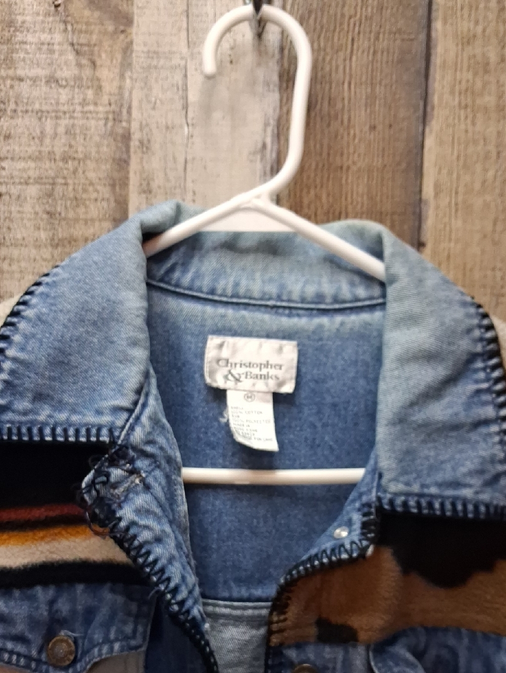 Women's Vintage Y2K Western Jean Jacket Size M Medium Christopher & Banks - Picture 3 of 3